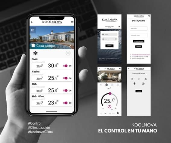 El control de la climatización de casa en la mano con la nueva APP KOOLNOVA CLIMA