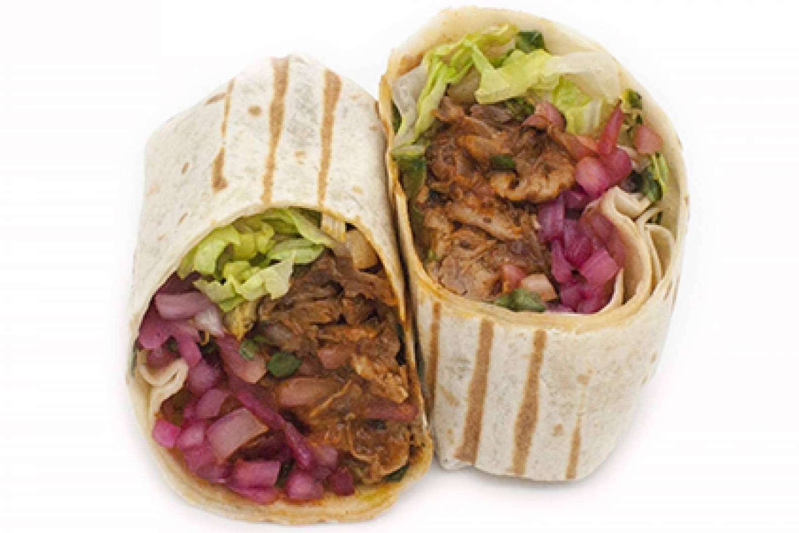 Una gran variedad de wraps caseros está disponible en Sanaladas