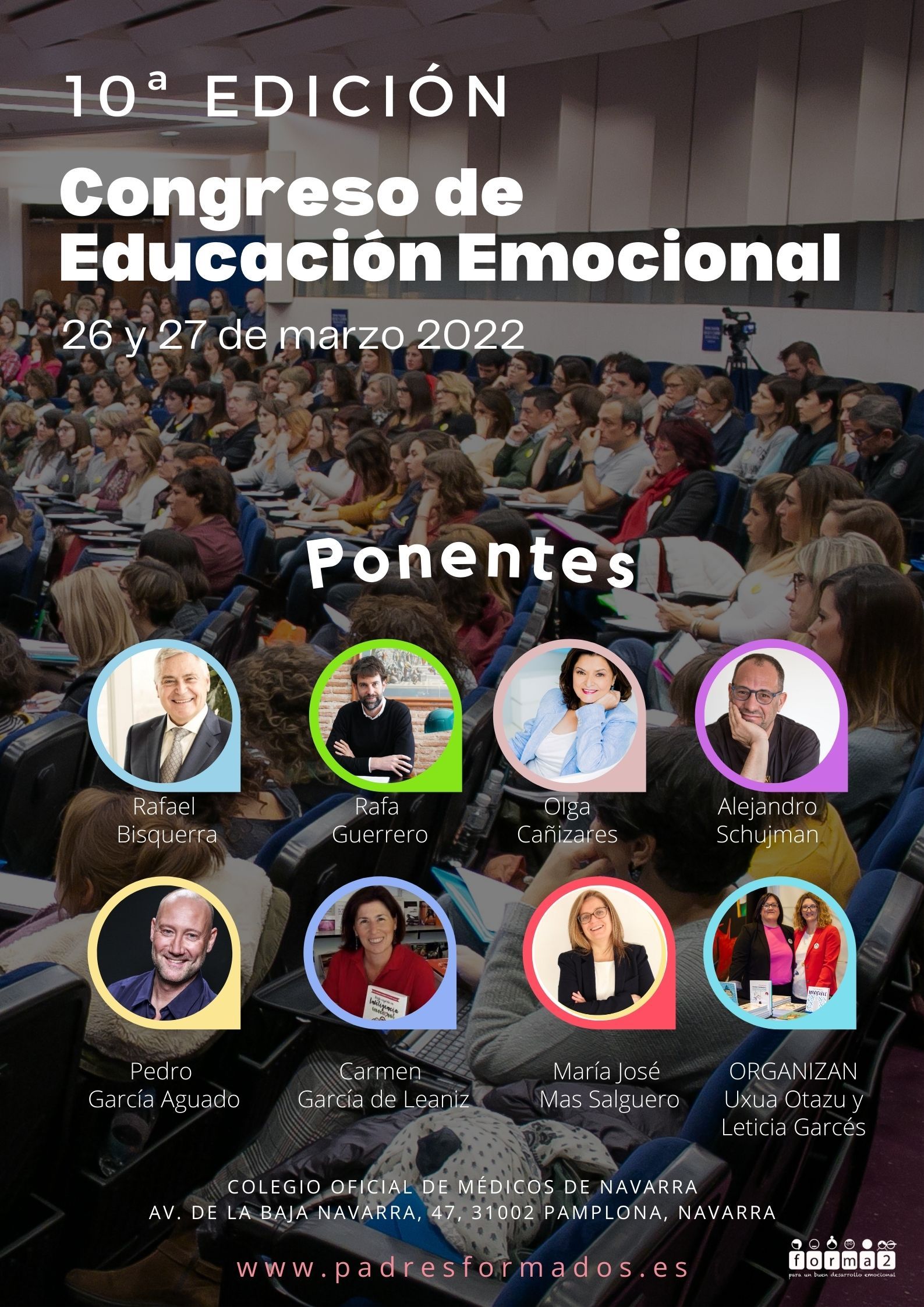 Pamplona acogerá la 10ª Edición del Congreso de Educación Emocional los próximos 26 y 27 de marzo de 2022