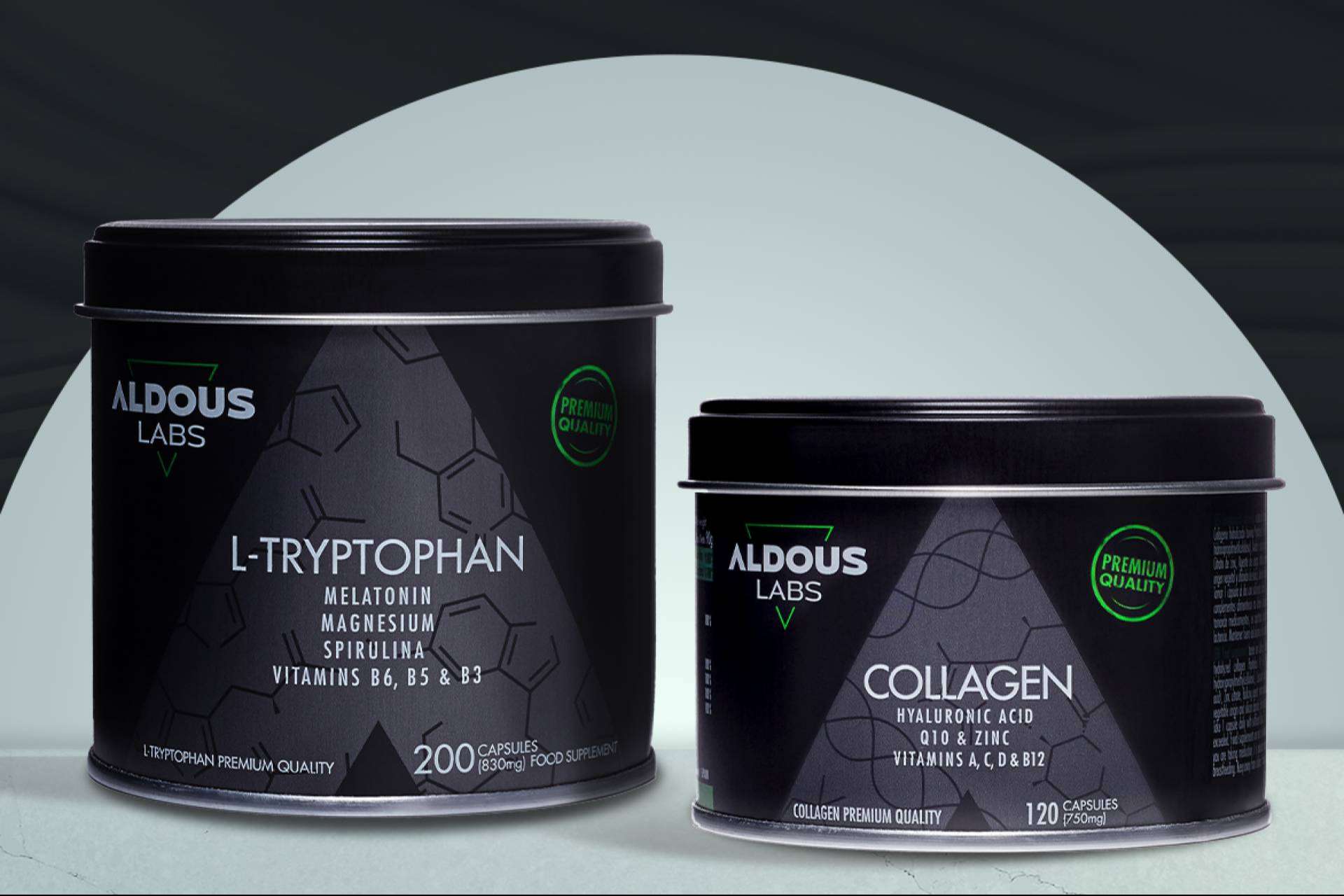 Colágeno y Triptófano con Melatonina se posicionan entre los productos de éxito de Aldous Bio
