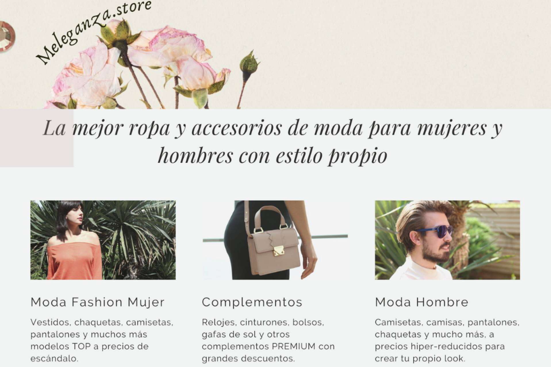 El outlet online de ropa y accesorios de marca, Meleganza