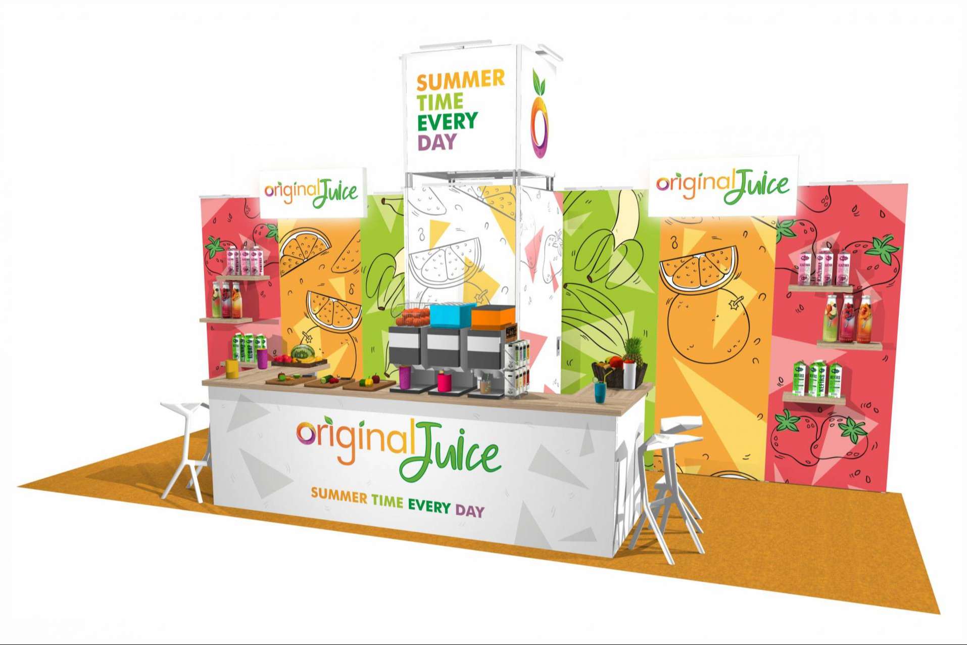 El stand de la firma Olika Stands que se adapta a las necesidades de cada evento y compañía