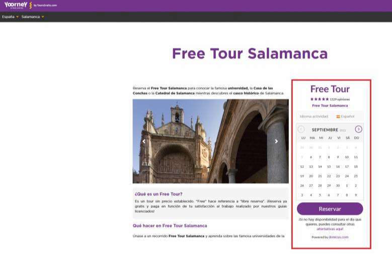 Reservar con anterioridad plazas de free tour, de la mano de Yoorney