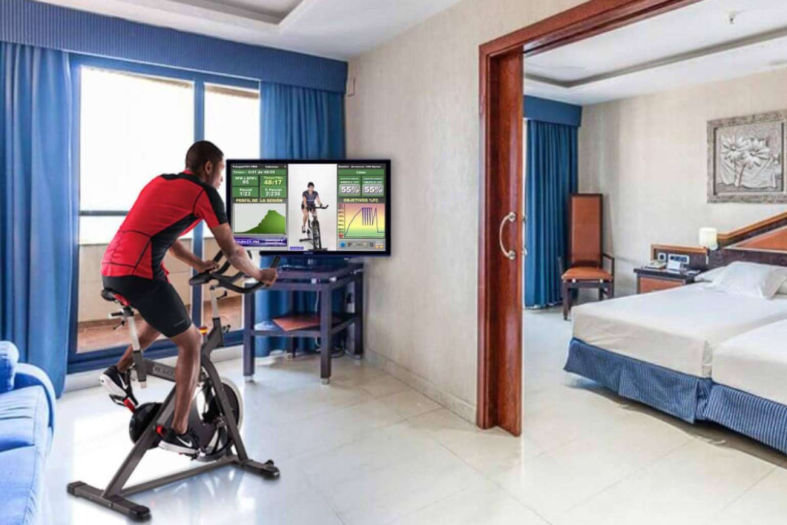 Entrenar en casa de la mano de Telegim TV con videoclases de Ciclo Indoor profesional