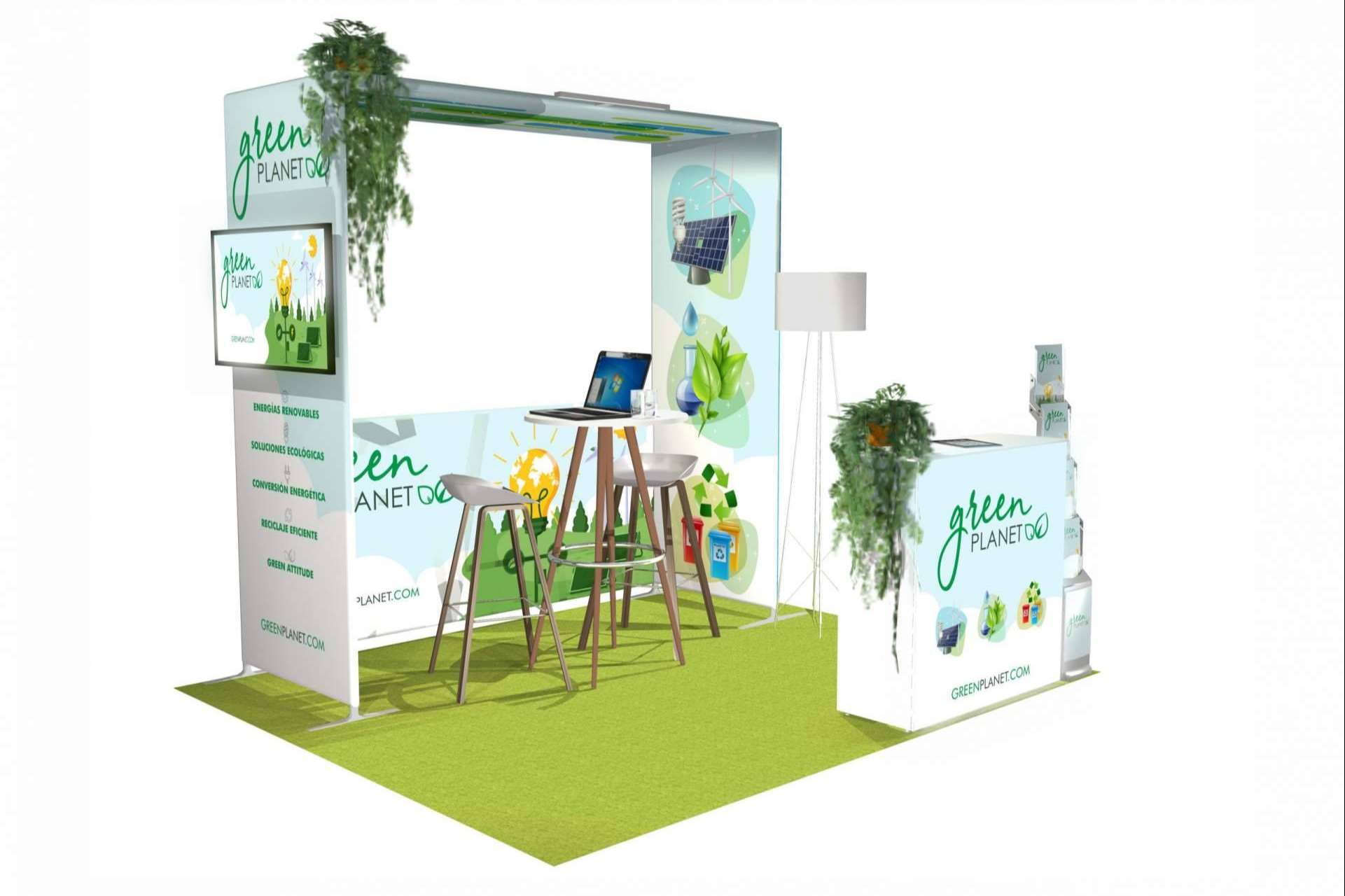 Corner personalizado de diferentes tamaños según la necesidad, de la mano de Olika Stands