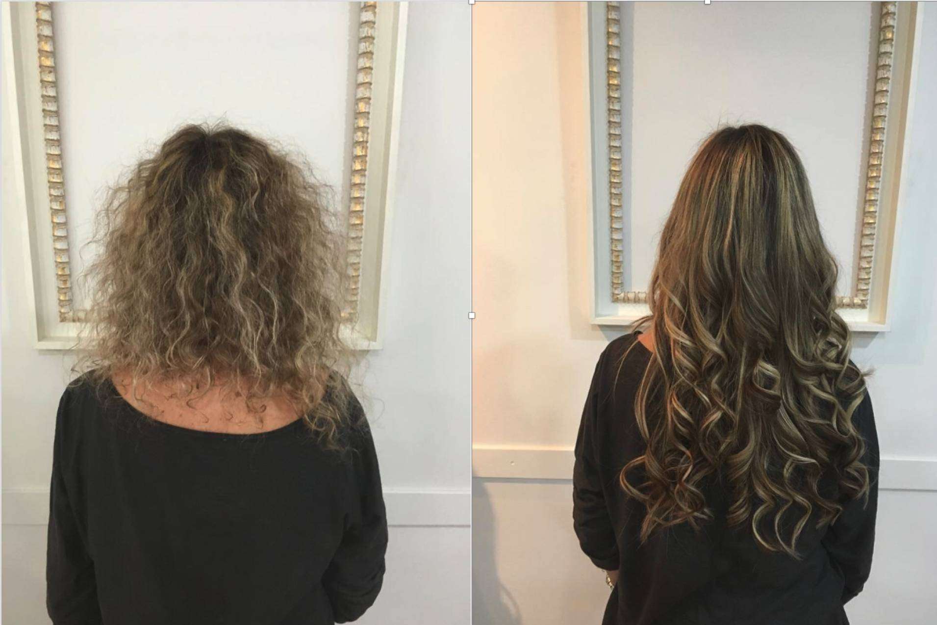 Mar Chancosa coloca extensiones de cabello 100% de cabello natural de Hairdreams