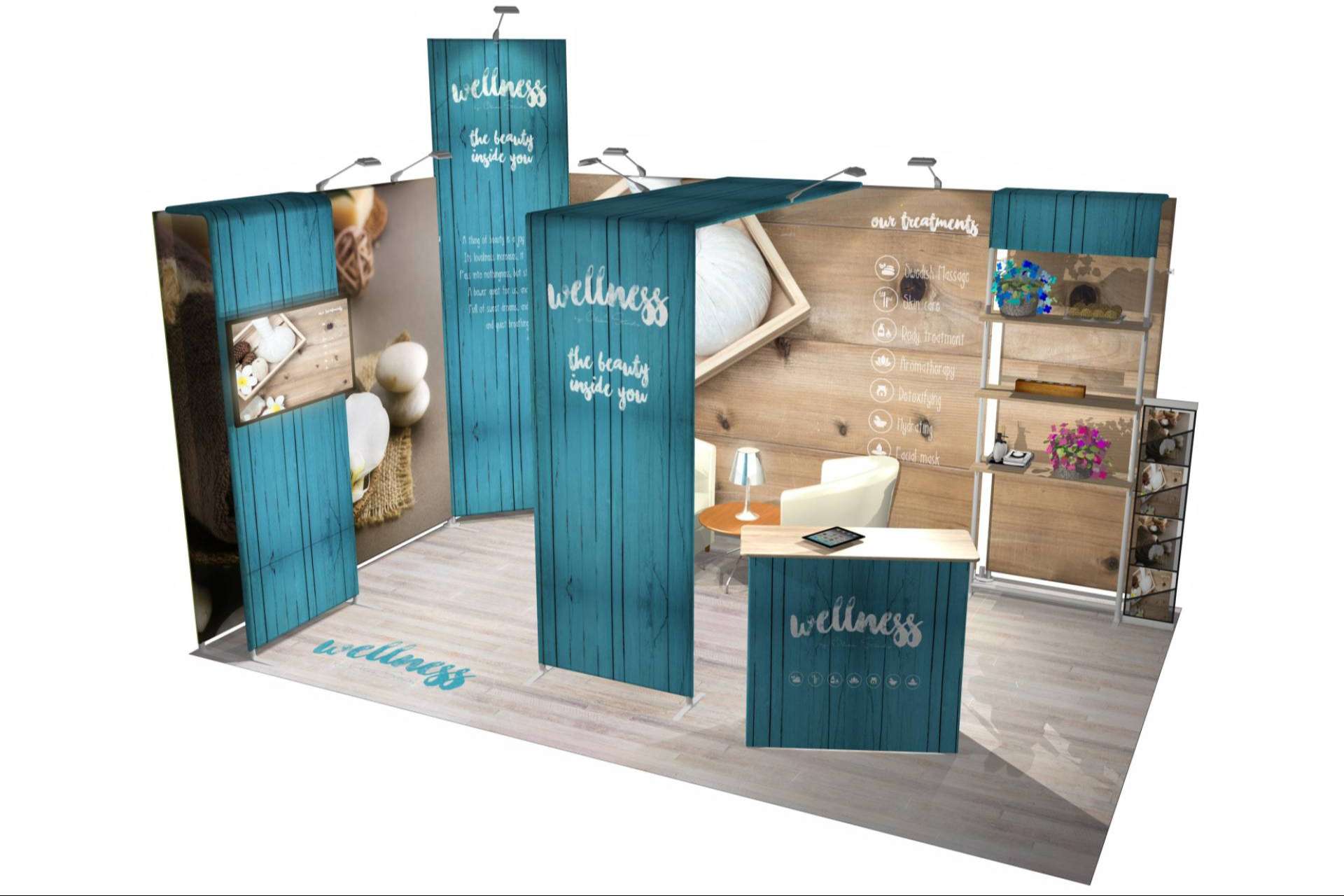 El renting para un stand portátil que ofrece Olika