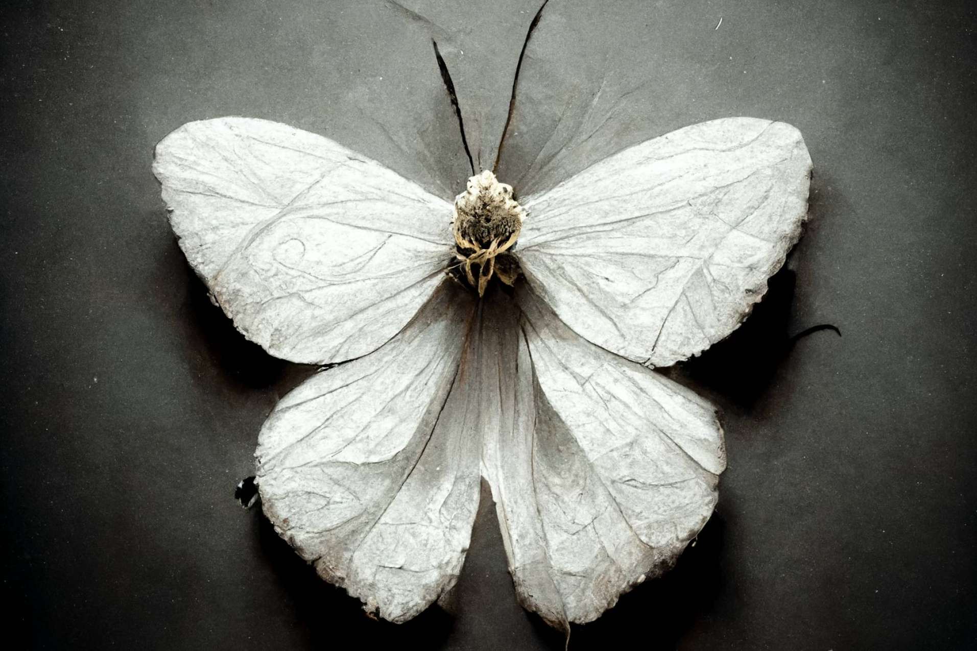 La obra 'Transformación' de Antonio Sánchez Castro representa la muerte transformada de las mariposas