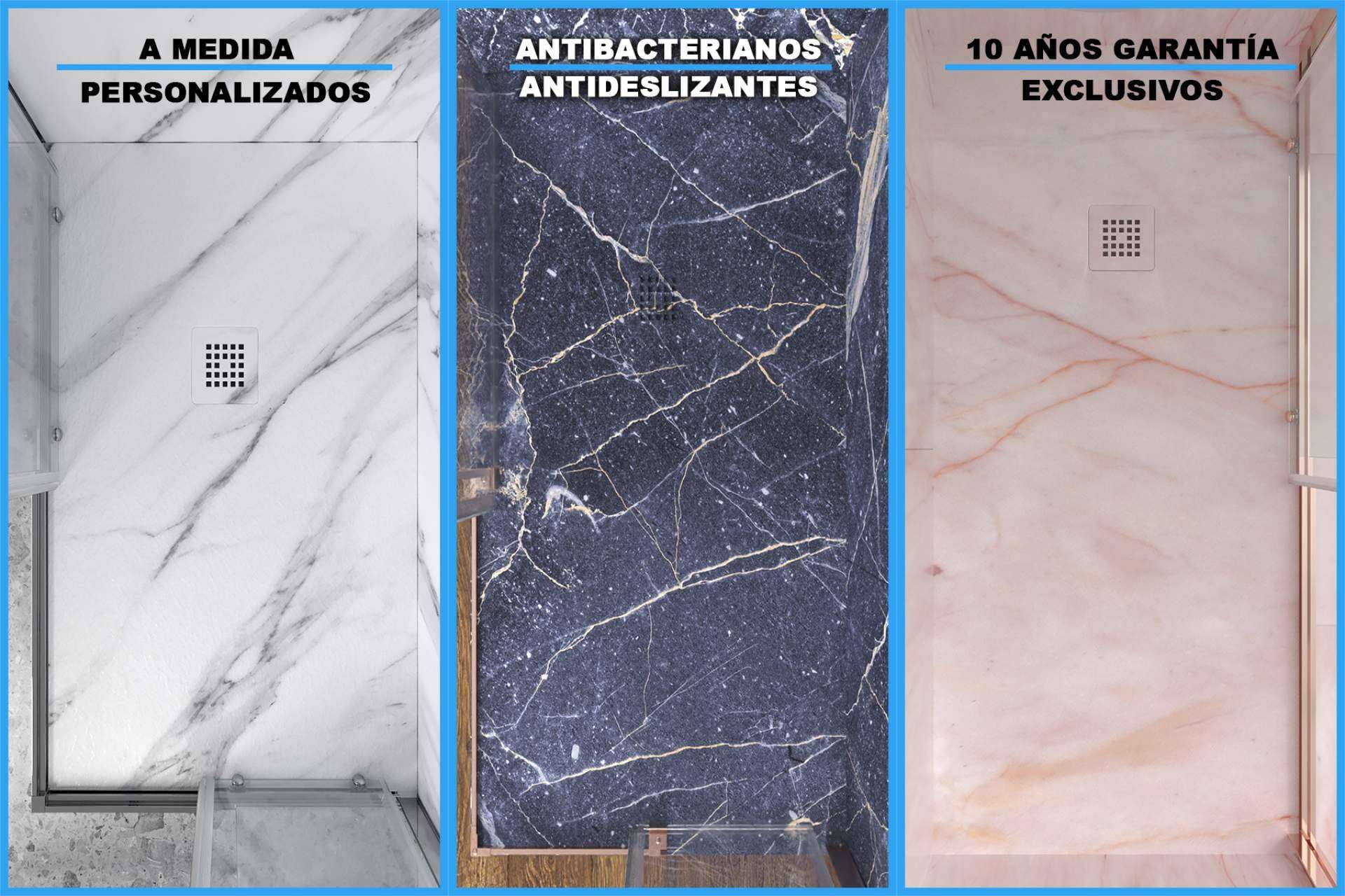 Adquirir platos de ducha de resina personalizados en Varobath