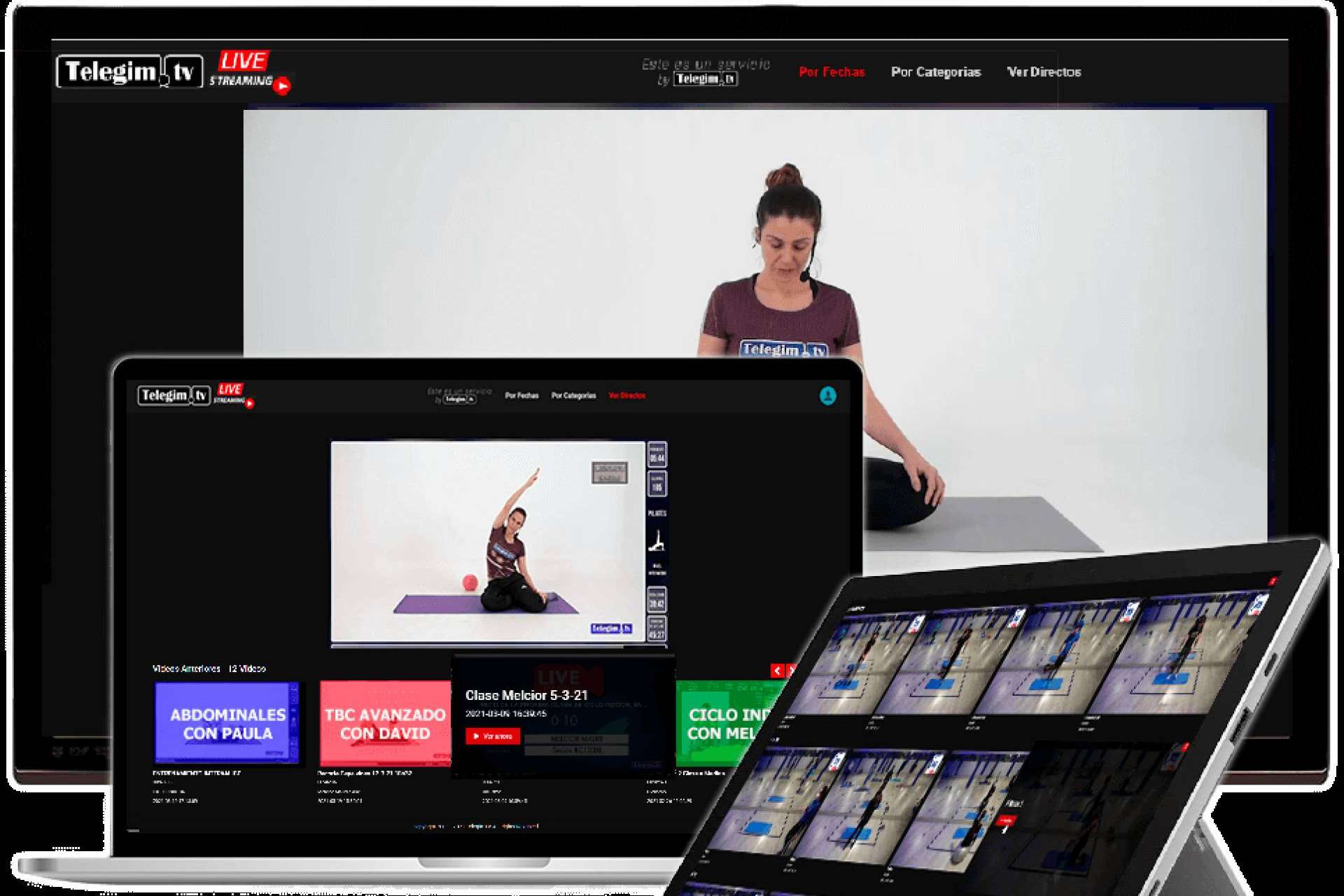 Entrenar en casa con las videoclases profesionales de TelegimTV