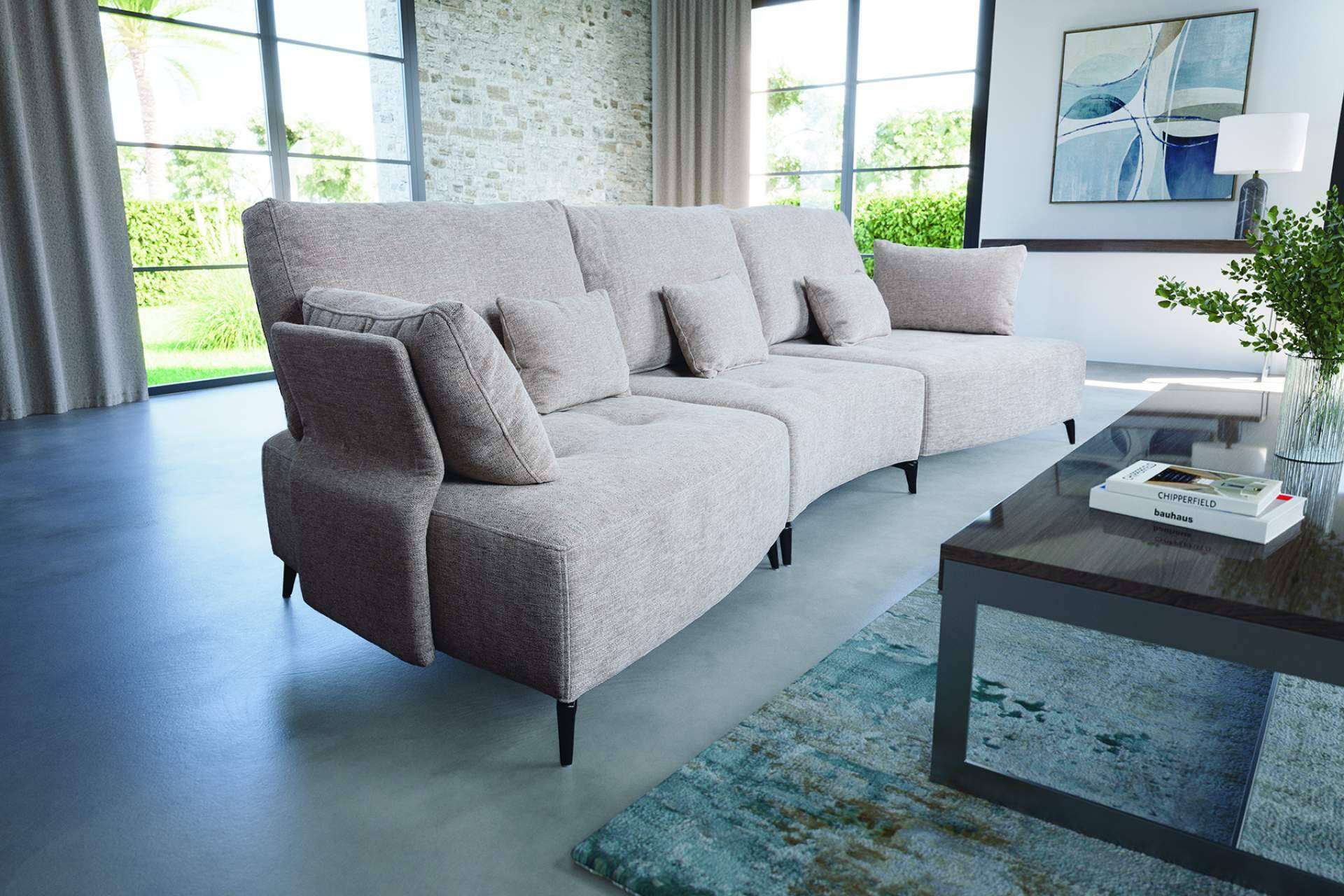 La gama de productos textiles de Rioma se decanta por una estética más sobria y minimalista