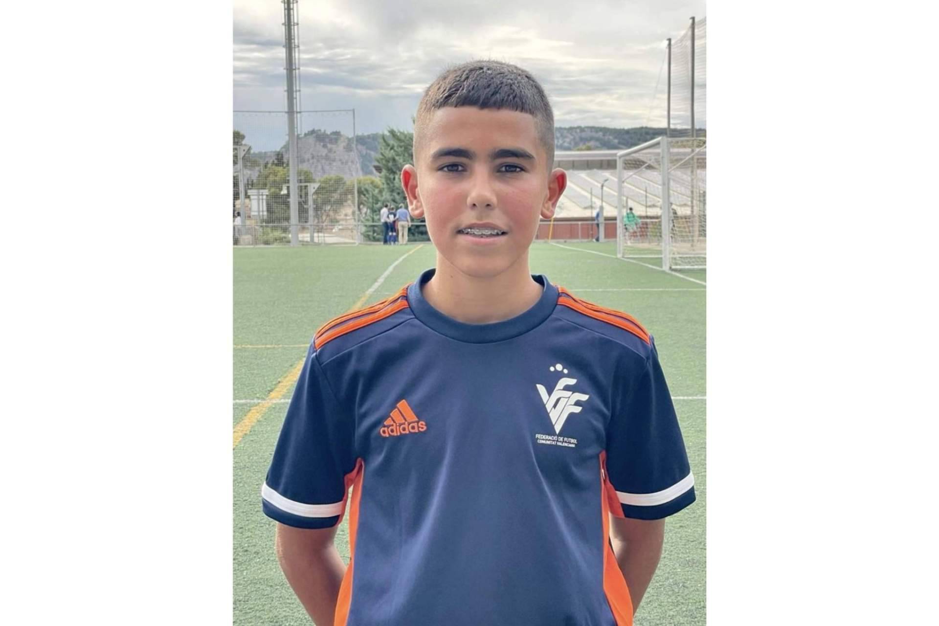 El futbolista de 14 años, Roi Lopez 10