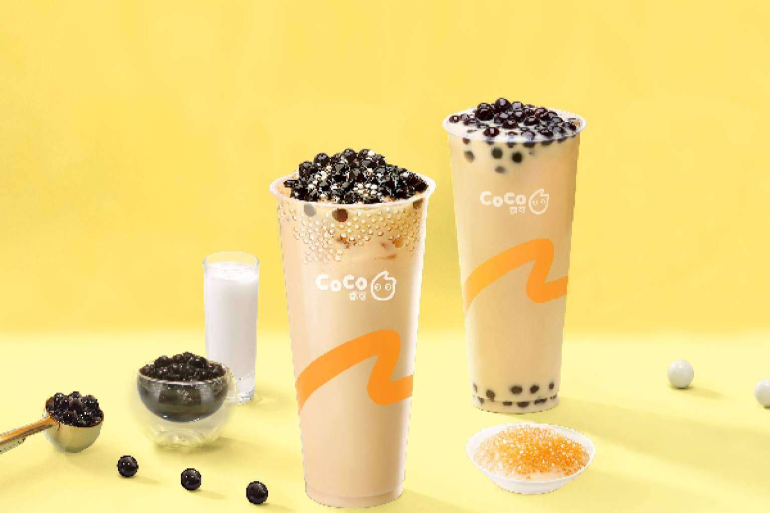 Las diversas opciones de milk tea, en CoCo Fresh Tea & Juice