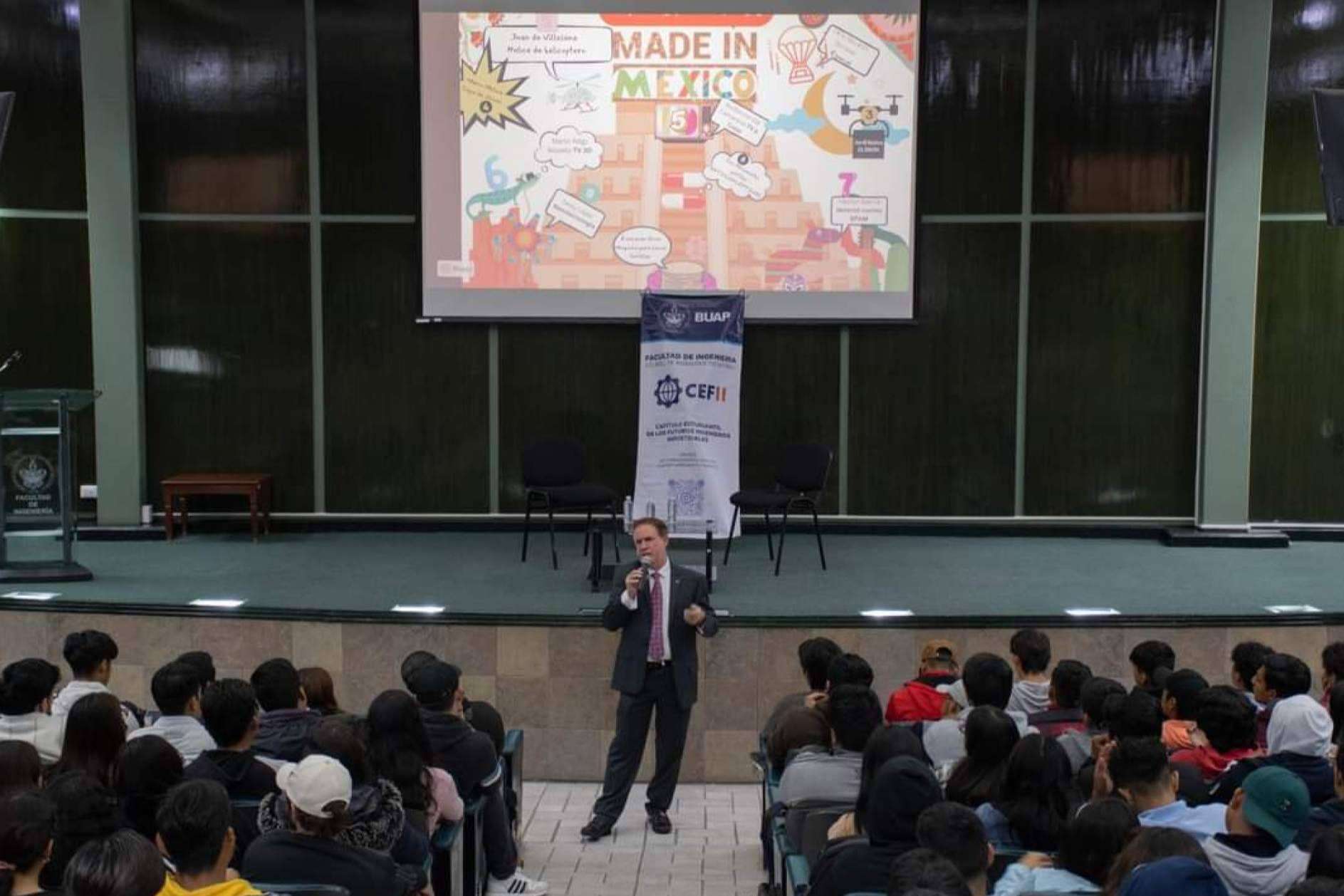 El presidente del Instituto Panamericano de Tampico presenta la conferencia INGENIERÍA TRANSATLÁNTICA