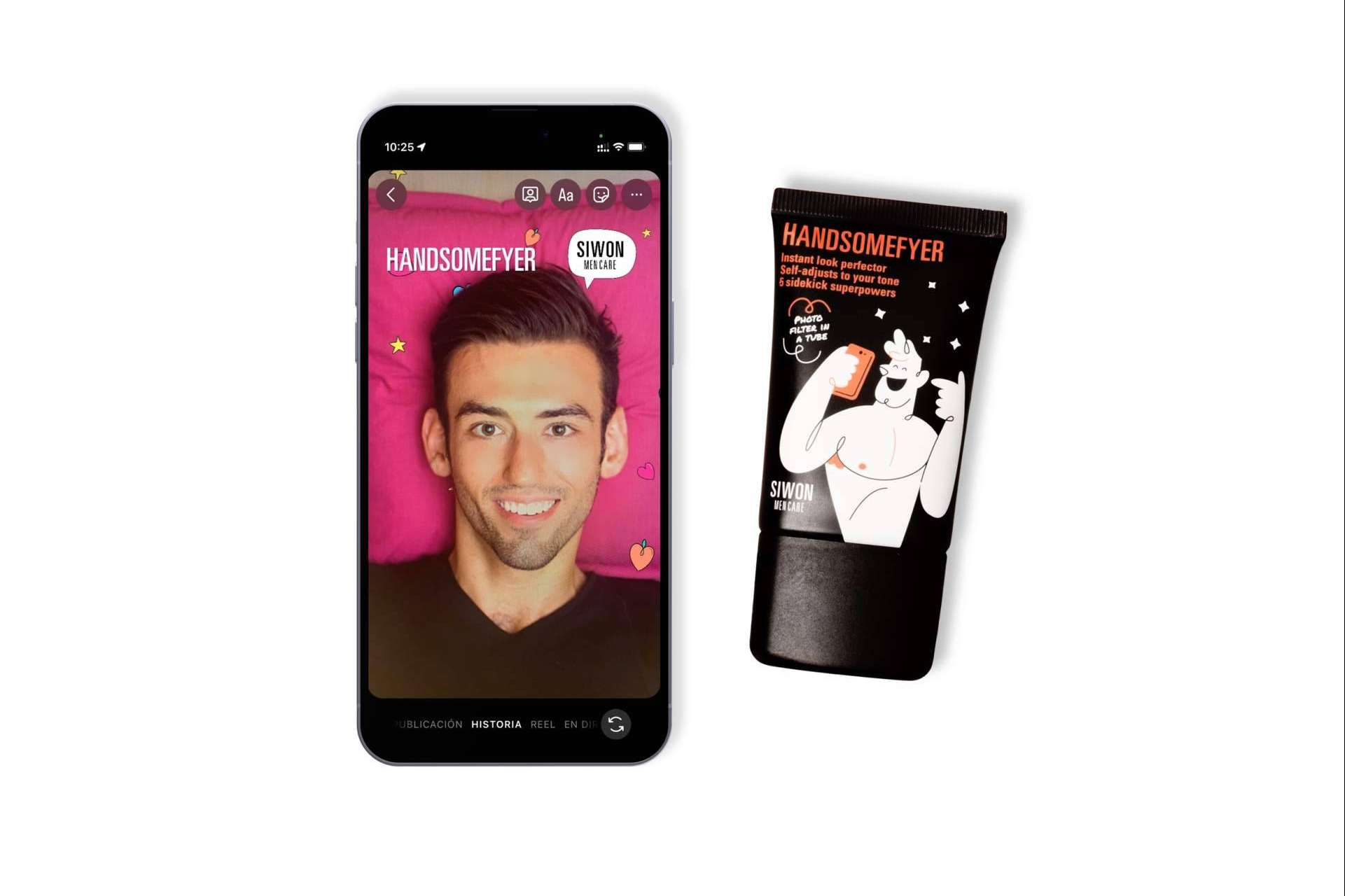 La startup de cosmética masculina Siwon rompe barreras físicas y digitales con filtros de realidad aumentada