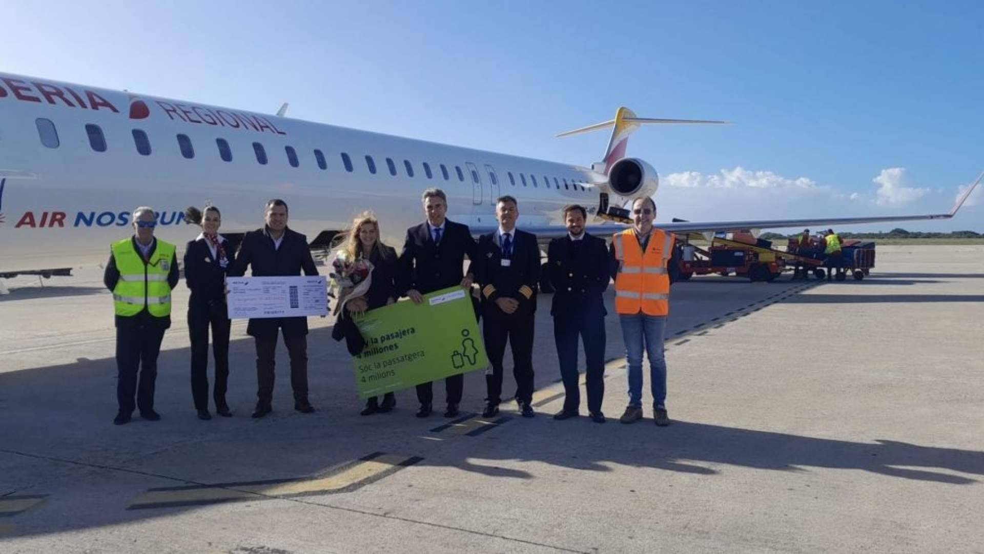 El Aeropuerto de Menorca alcanza por primera vez los 4 millones de pasajeros