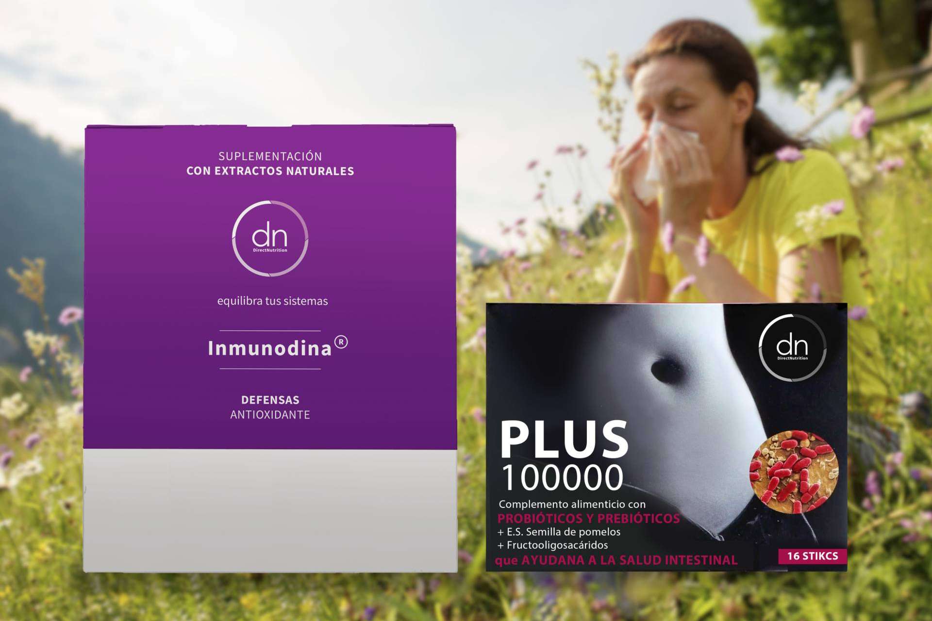Direct Nutrition propone los productos Inmunodina y Plus 100.000 para tratar alergias respiratorias de forma natural