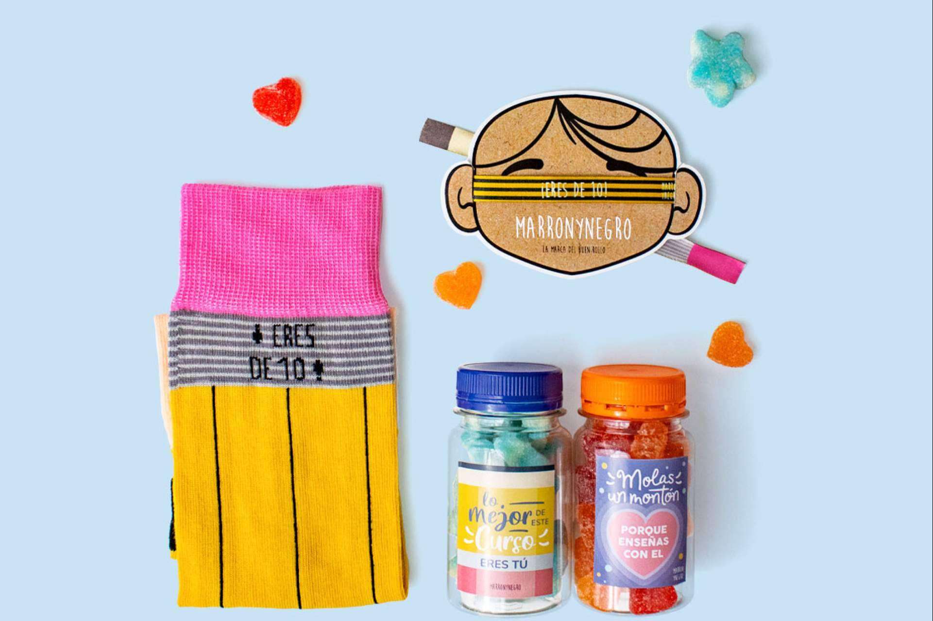 Regalos de fin de curso para profesores con marronynegro