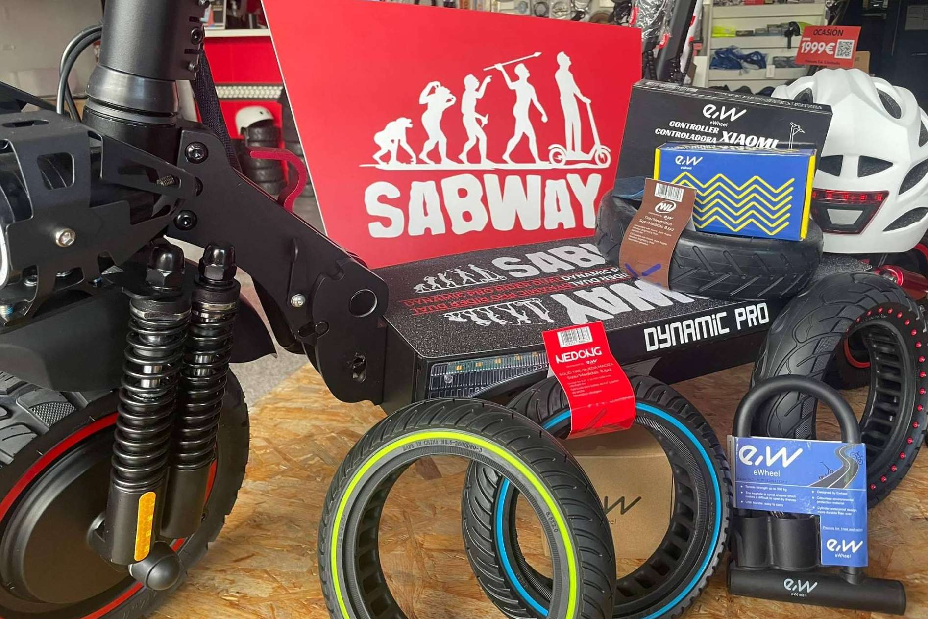 SABWAY y Ewheel Colaboran para ofrecer los mejores recambios y accesorios para patinetes eléctricos en España.