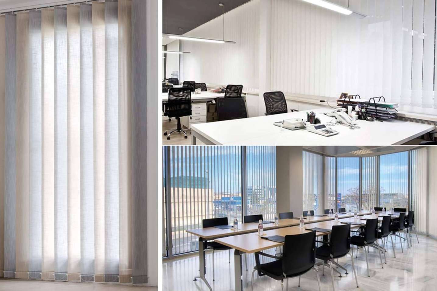 Cortinas a medida y estores enrollables personalizados para reforzar el branding de una empresa, con Office Deco