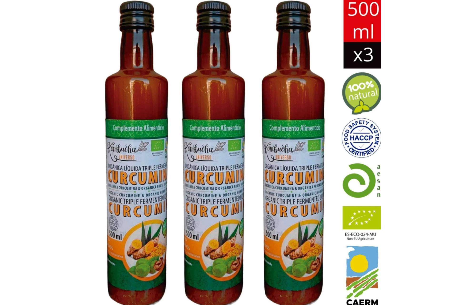 Beneficios de la curcumina orgánica triple fermentada que comercializa Kombucha Universo