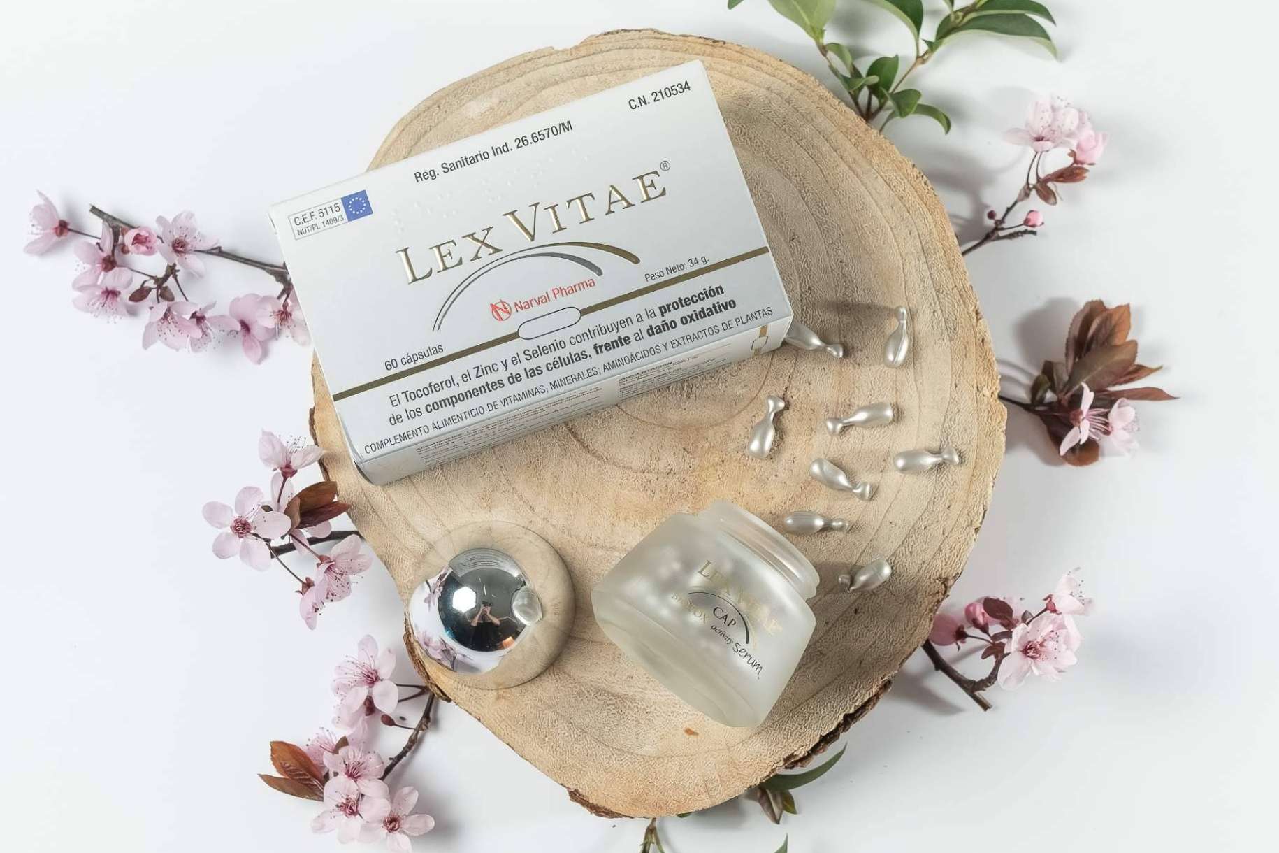Lex Vitae, antioxidante oral, ideal para regalar junto con Lex Vitae Cap, sérum antiedad