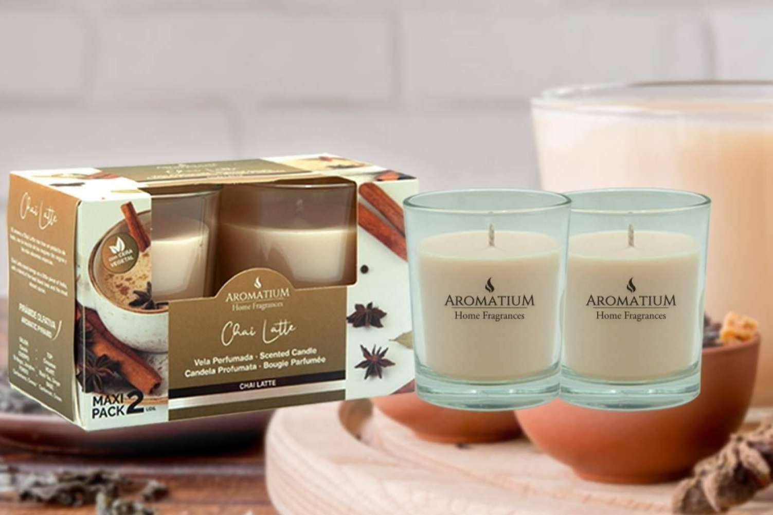Vela Chai Latte Aromatium, el aroma para dar calidez al hogar