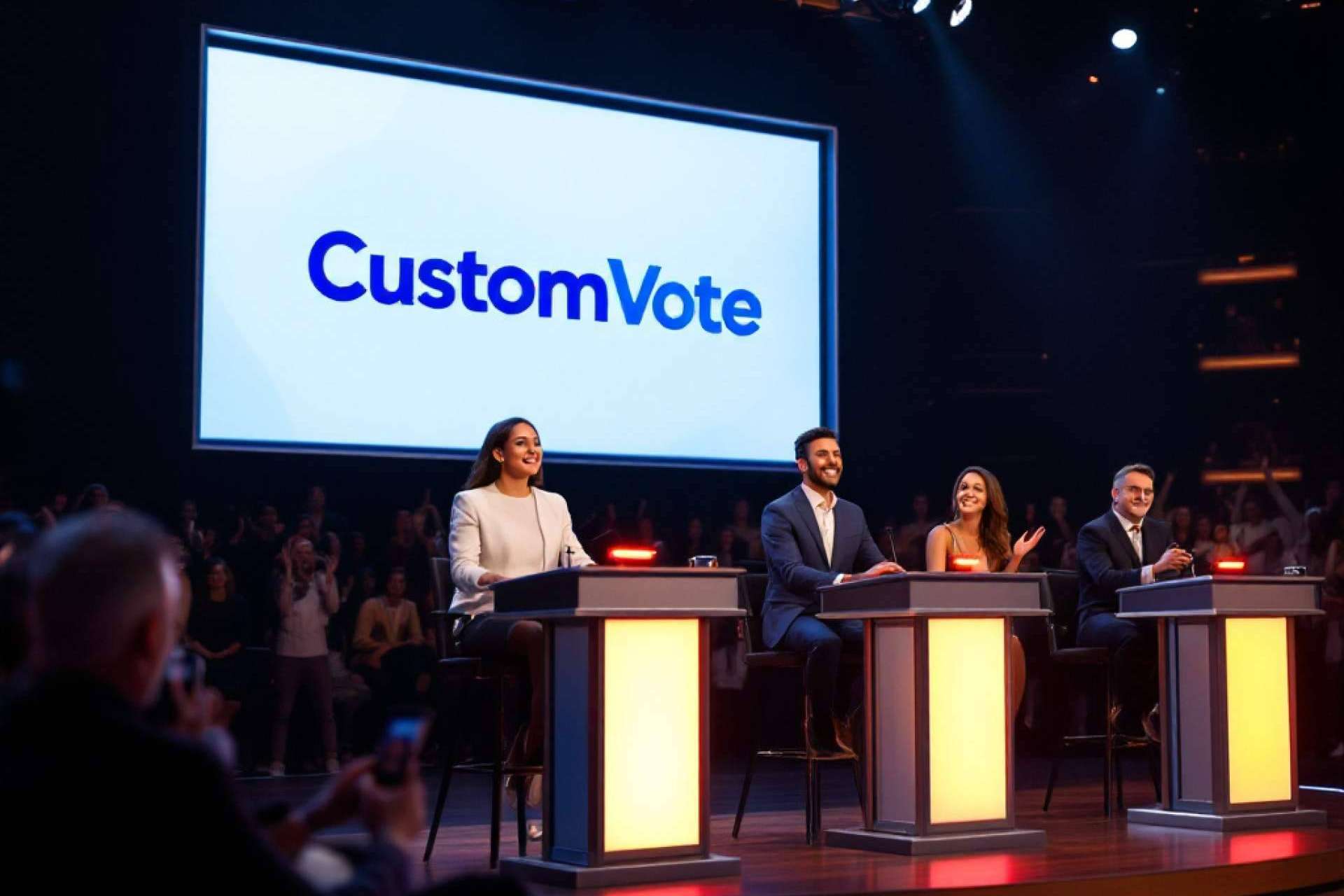 Eventos interactivos con votación en tiempo real; Juegos, pulsadores y dinámicas para marcar la diferencia