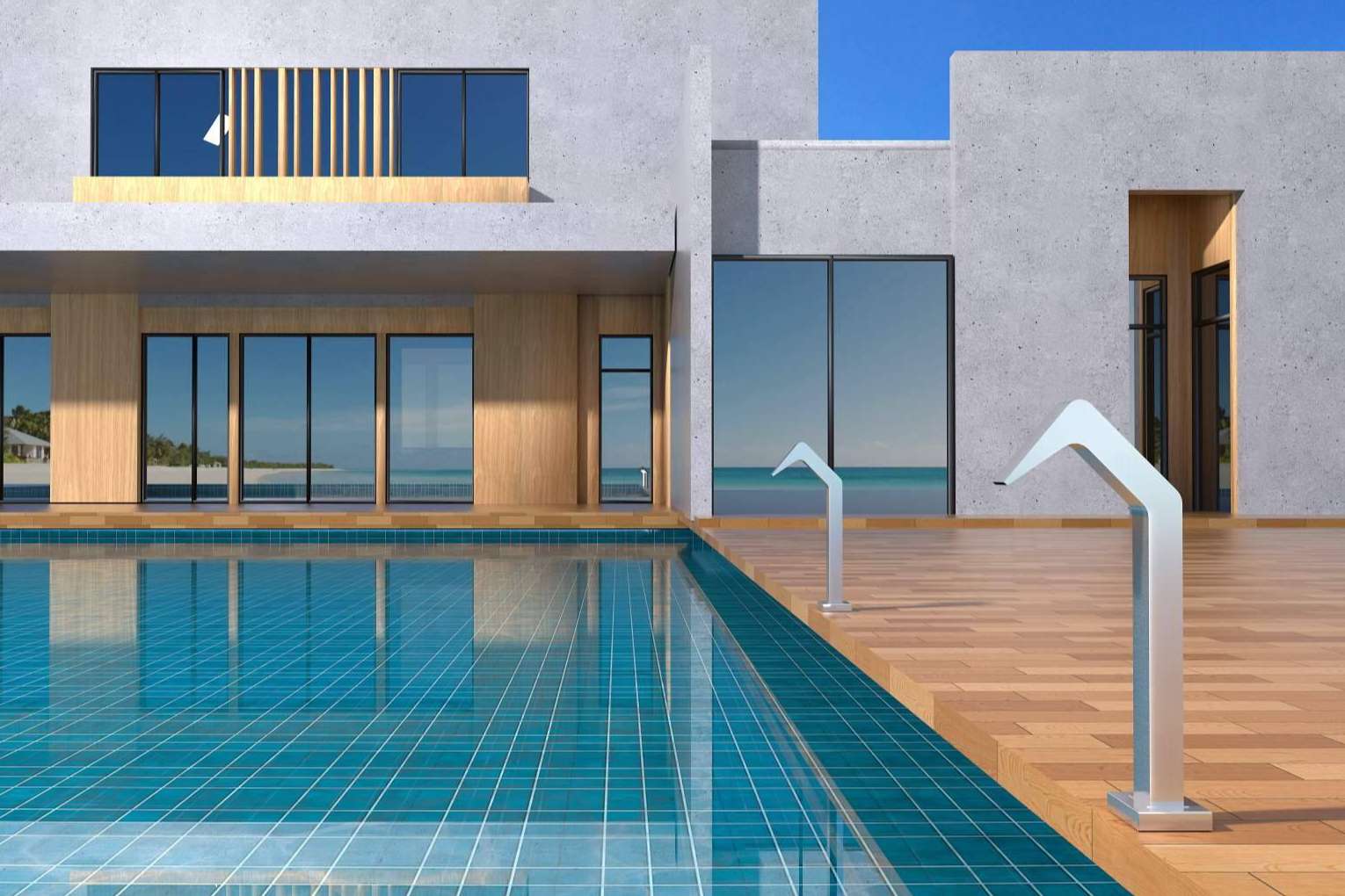 Spa, diseño y sostenibilidad en exteriores con la grifería POOLIMEX