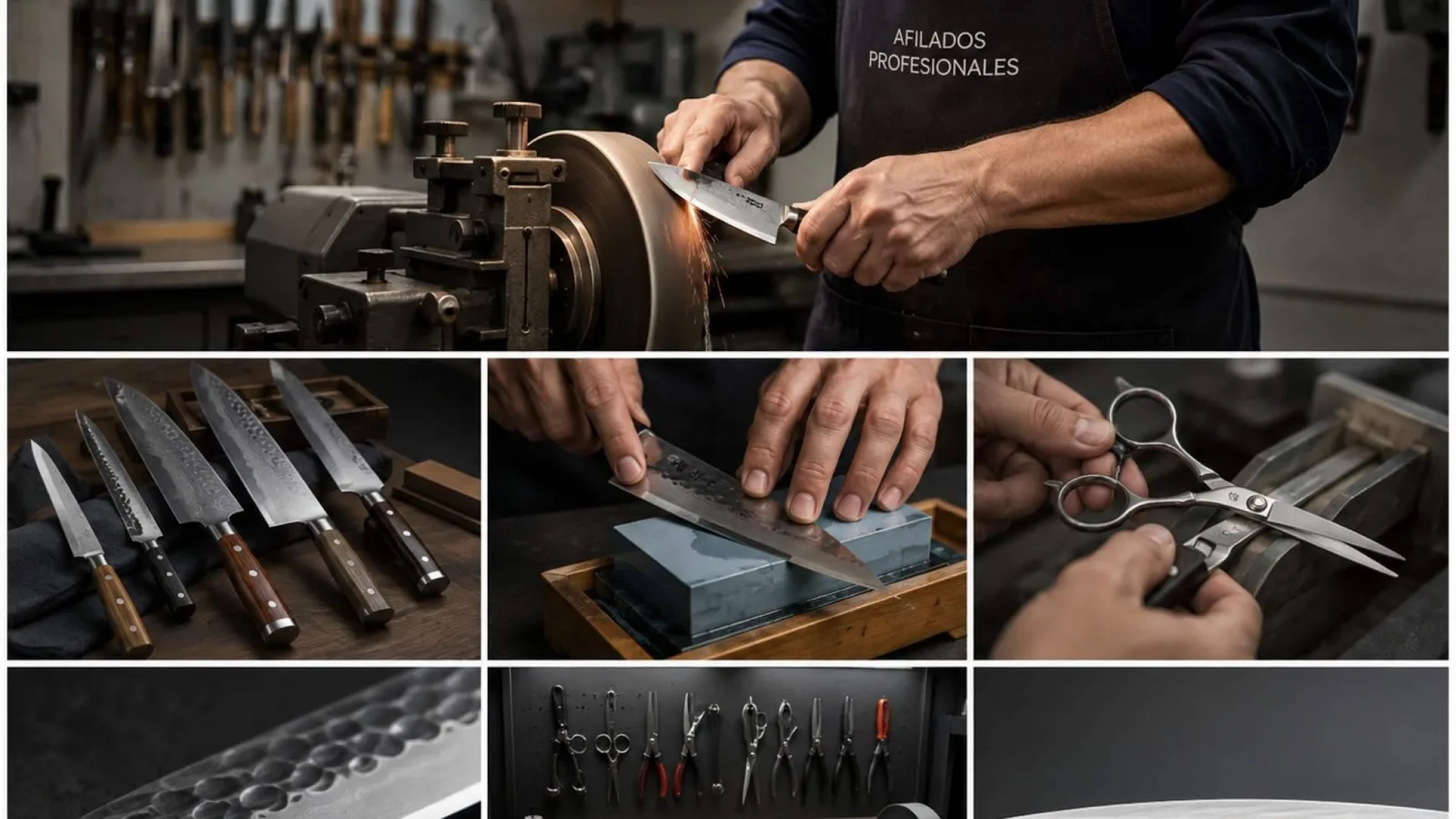 El afilado profesional de cuchillos de alta cocina, una inversión clave para preservar el rendimiento y la precisión